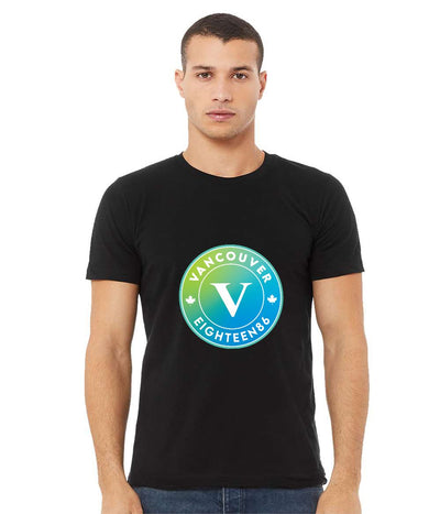 V Logo-Black Tee