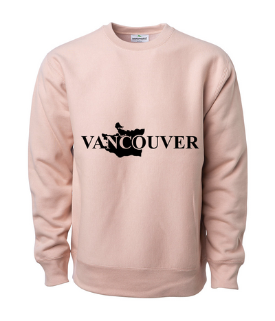 Vancouver Map Crewneck- Dusty Pink