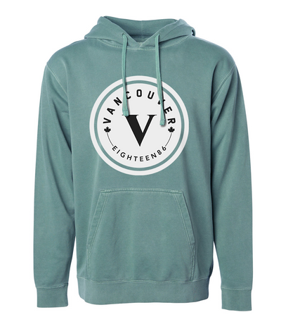 Middle logo hoodie- Pigment mint